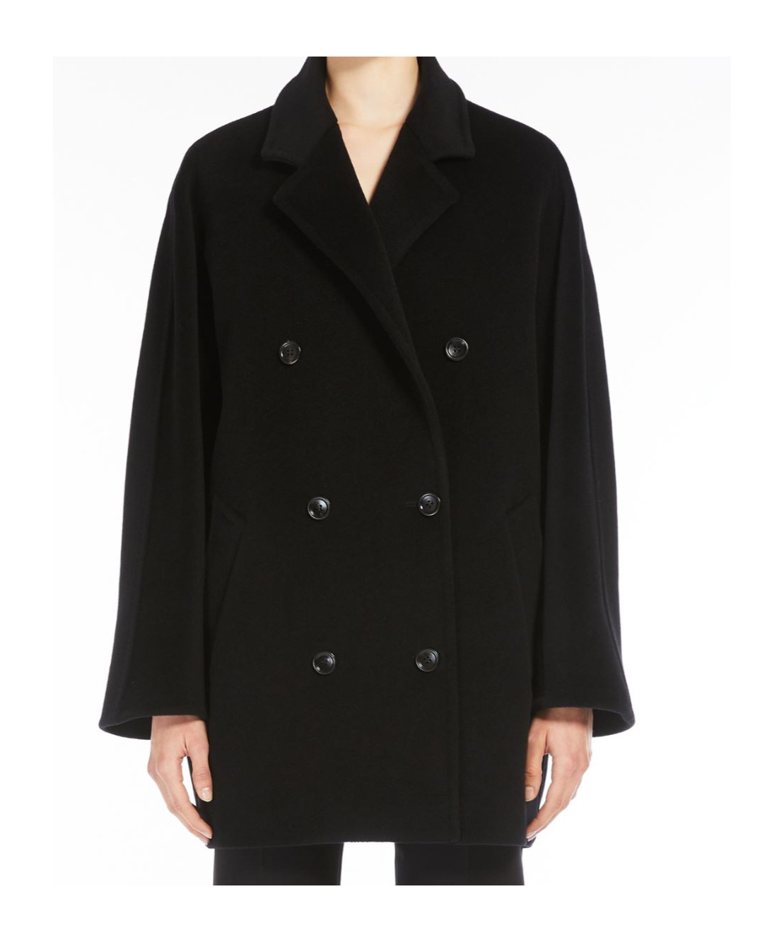Max Mara 101801 Icon Wool And Cashmere Coat In Black