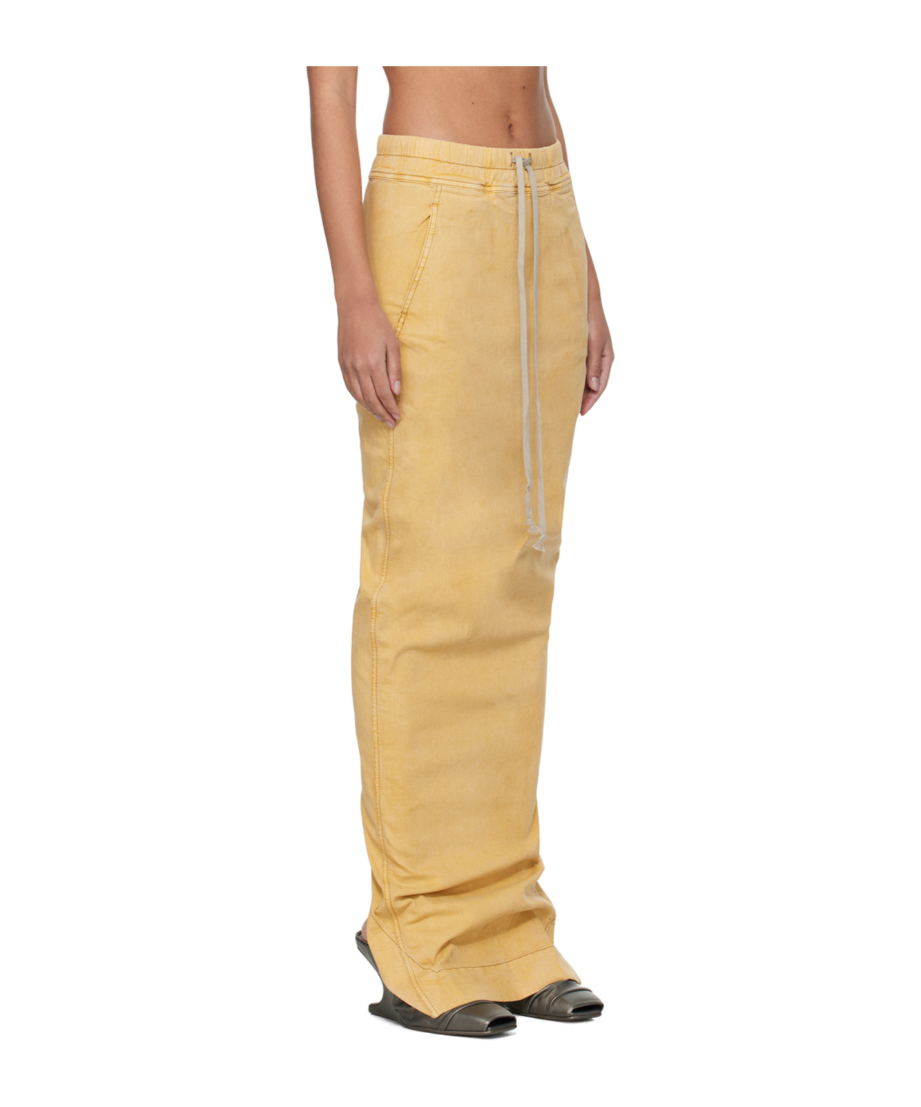 Rick Owens Drkshdw Loose Waist Skirt In Yellow