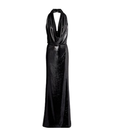 Stella Mccartney Halterneck Velvet Gown In Black