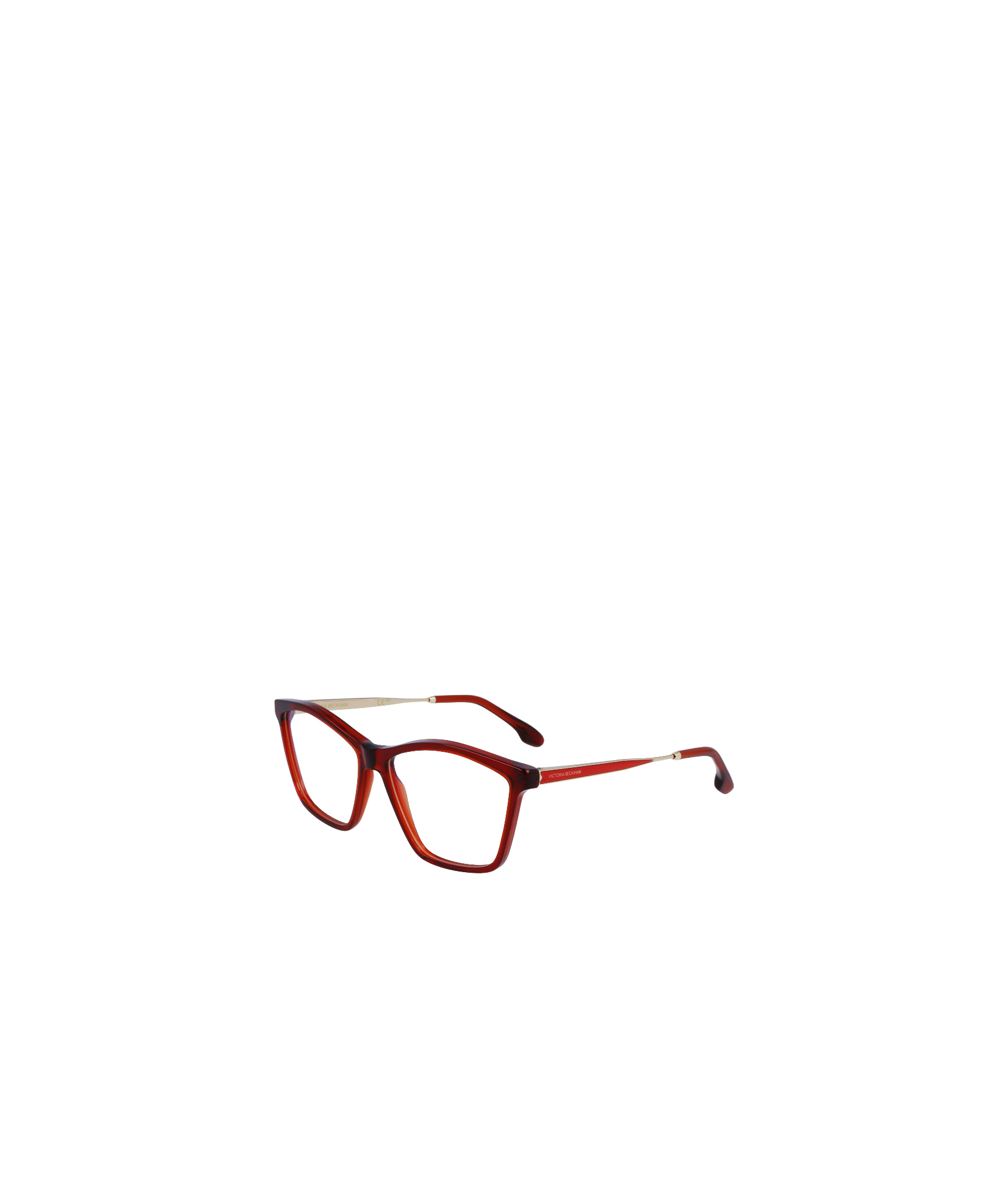 Victoria Beckham Logo-engraved Cat Eye-frame Glasses In Red