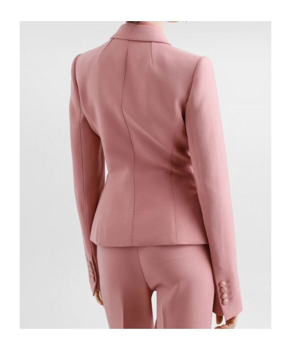 Dolce & Gabbana Single-breasted Wool Blazer In Pink