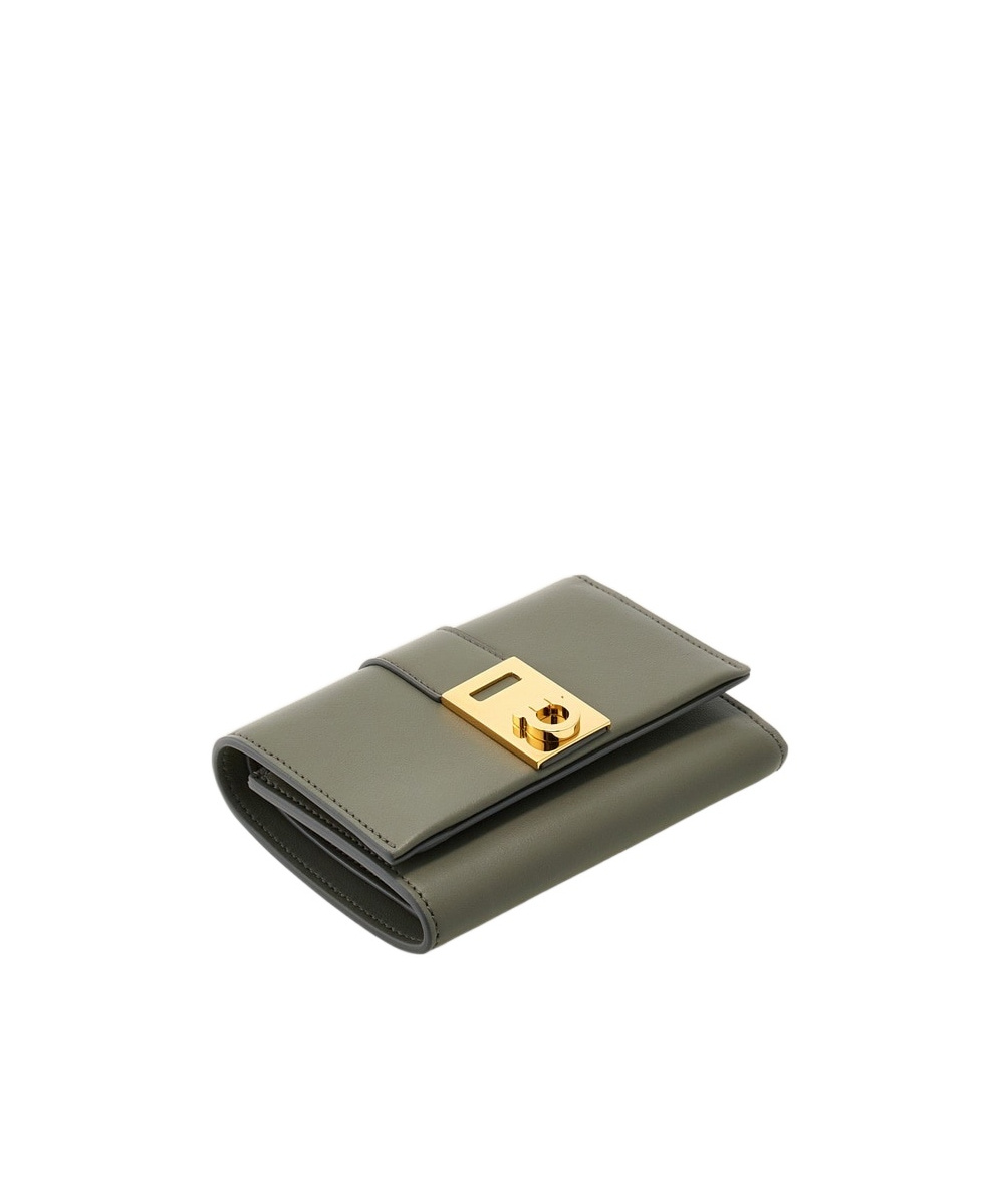 Ferragamo Hug Compact Wallet In Gray