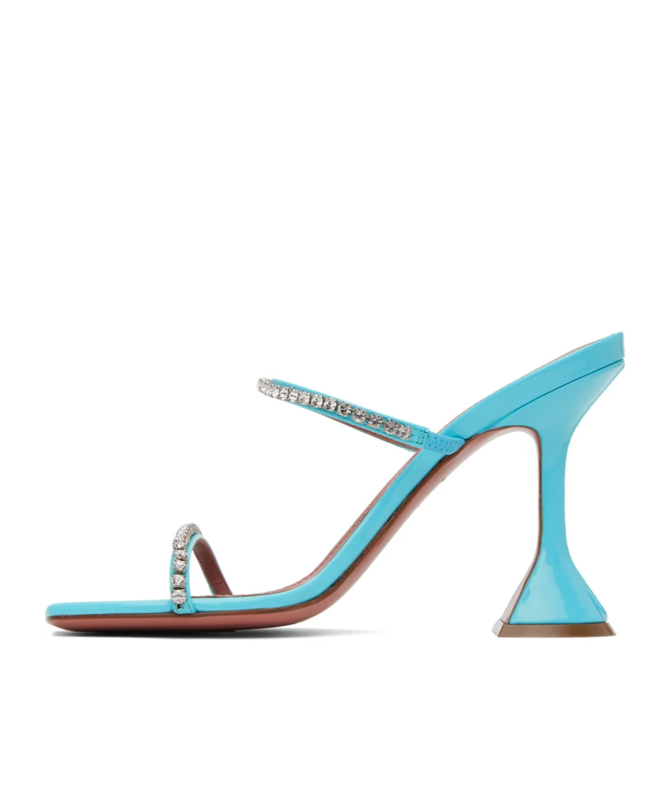 AMINA MUADDI HIGH-HEELED SANDALS WITH HORIZONTAL BELTS 