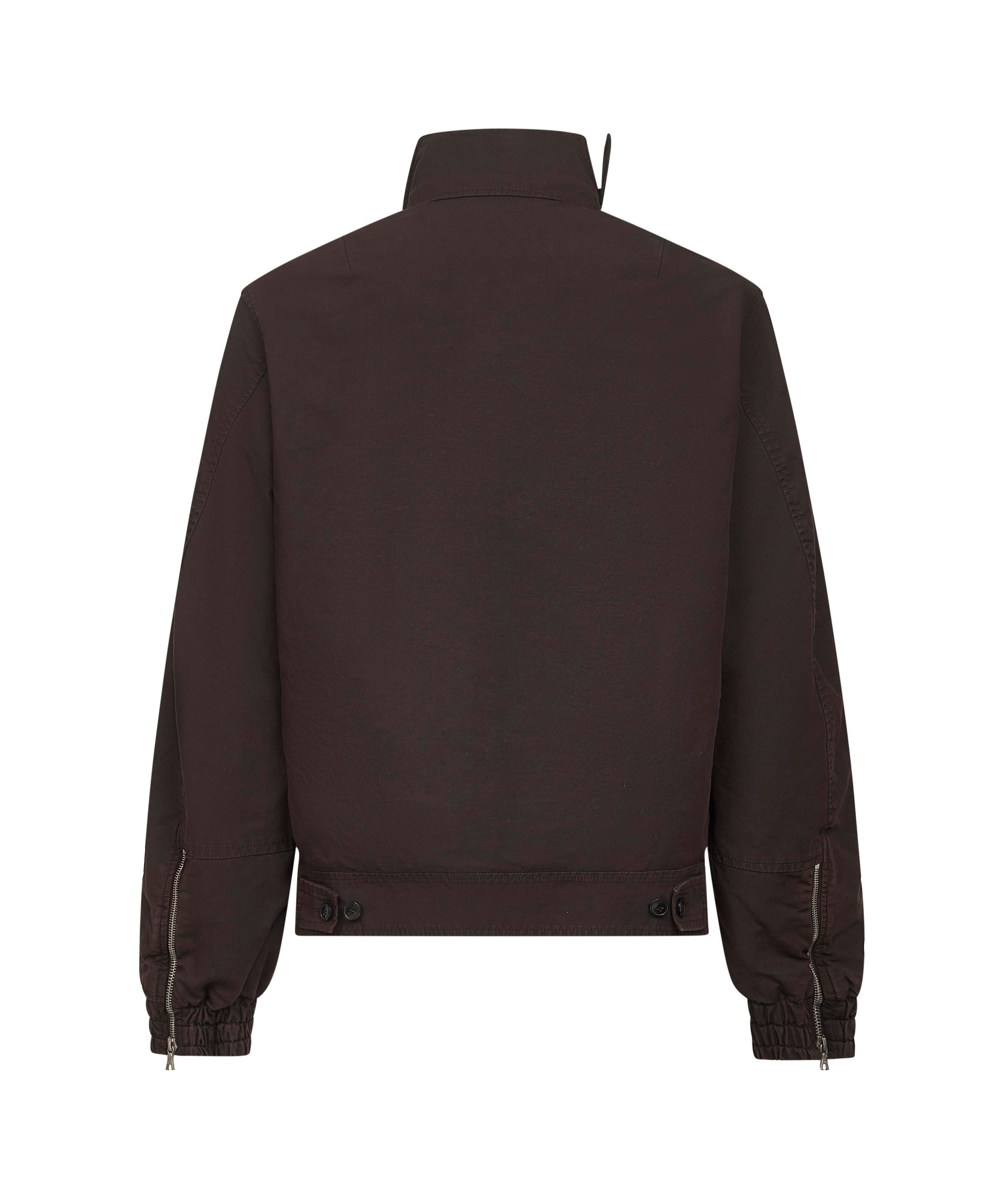 Dries Van Noten Brown Overdyed Cotton Shell Jacket In Black