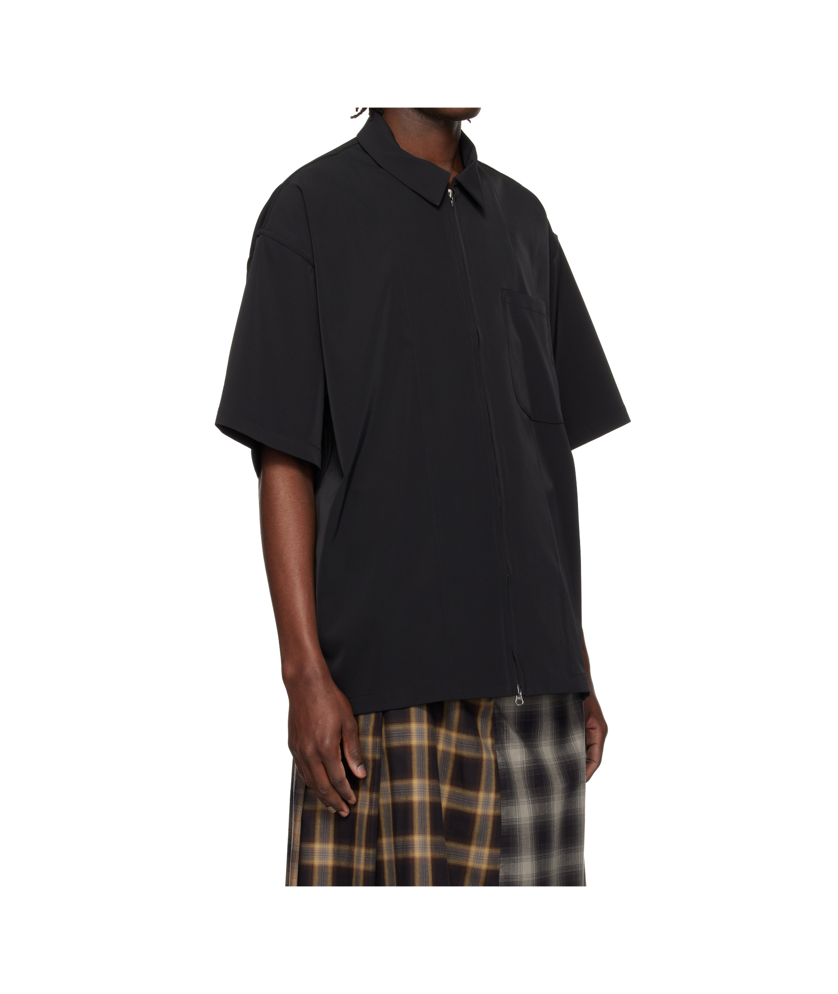 Song For The Mute Zip-up Gym Shirt In Black