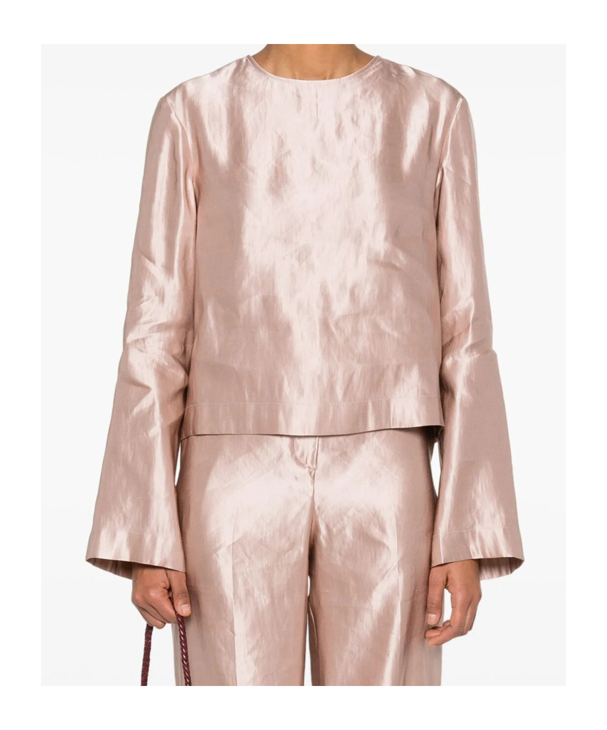 Shop Loulou Studio Long-sleeved Blouse In Pink