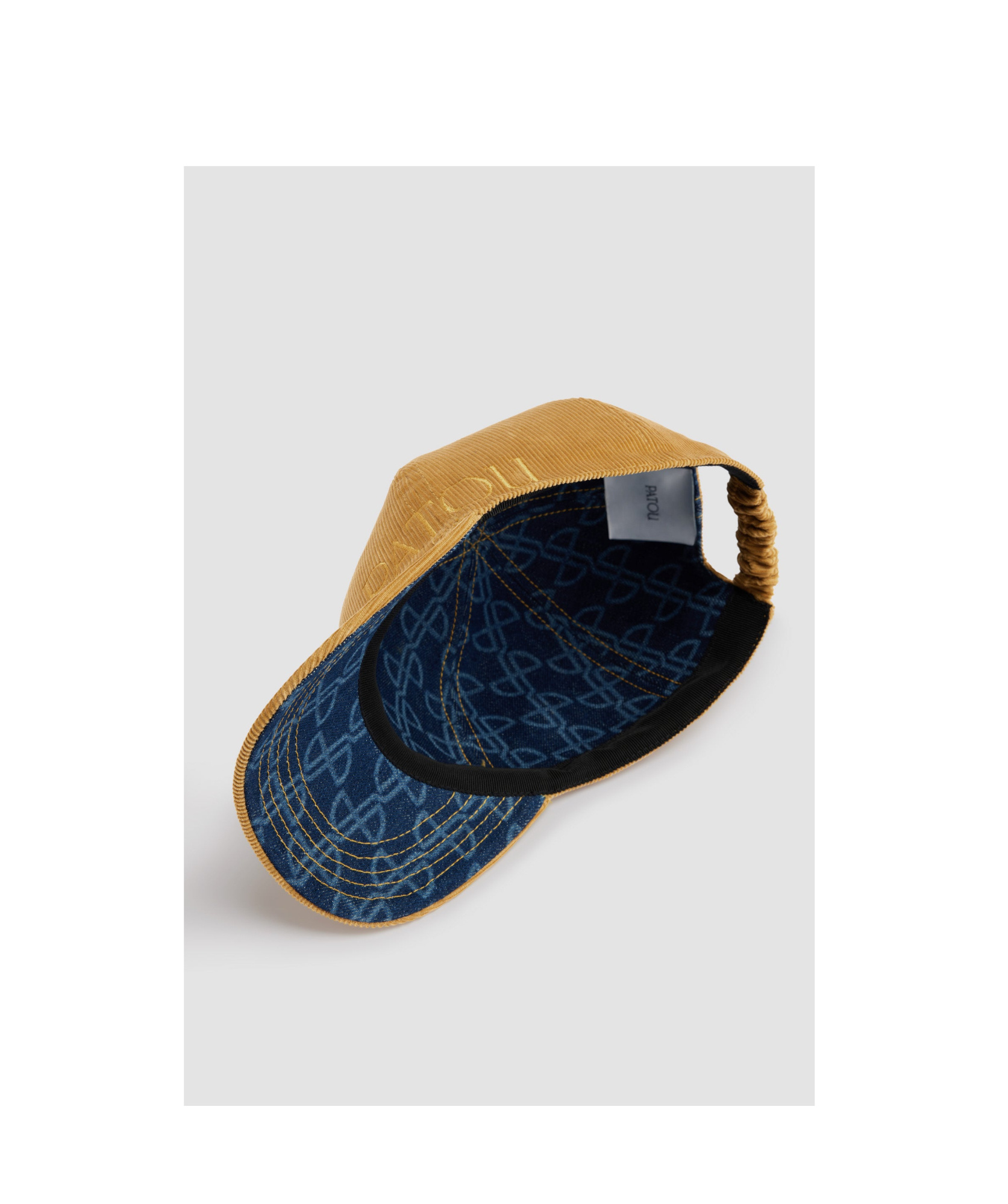 Patou Logo-embroidered Corduroy Cap In Nude