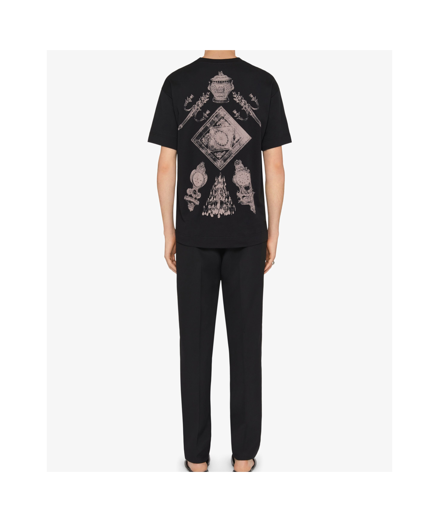 Givenchy T-shirt In Cotton With Hubert Objects Print In Black
