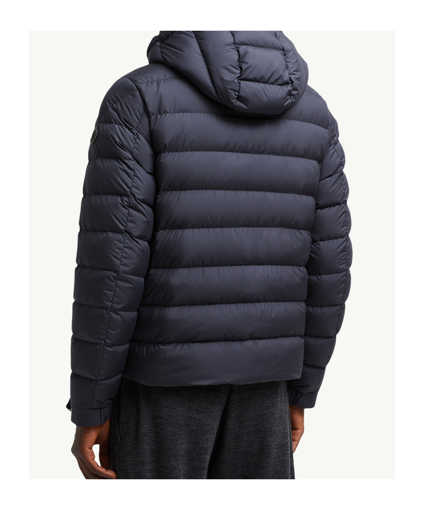 Moncler Montbrocq Hooded Short Down Jacket In Blue
