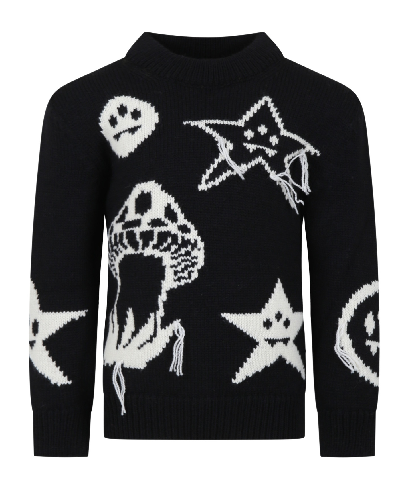 Barrow Stars-intarsiaknit Jumper In Black