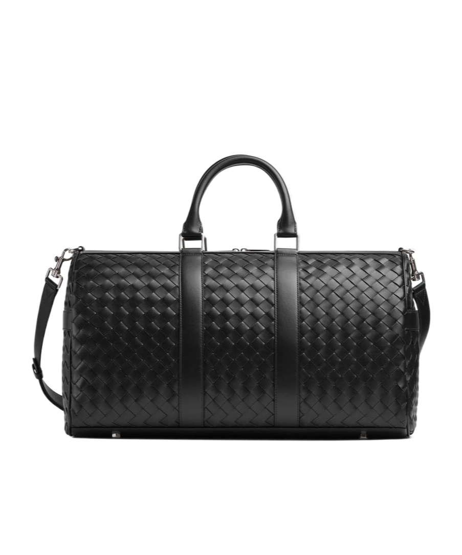 Bottega Veneta Sac De Voyage Intrecciato Moyen Format In Black