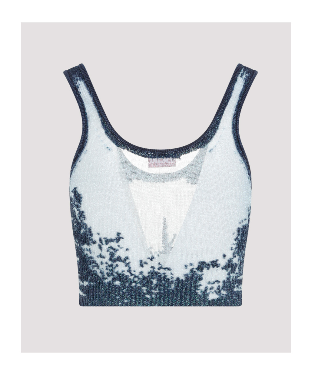 Diesel Cropped Ribbed Tank Top In White