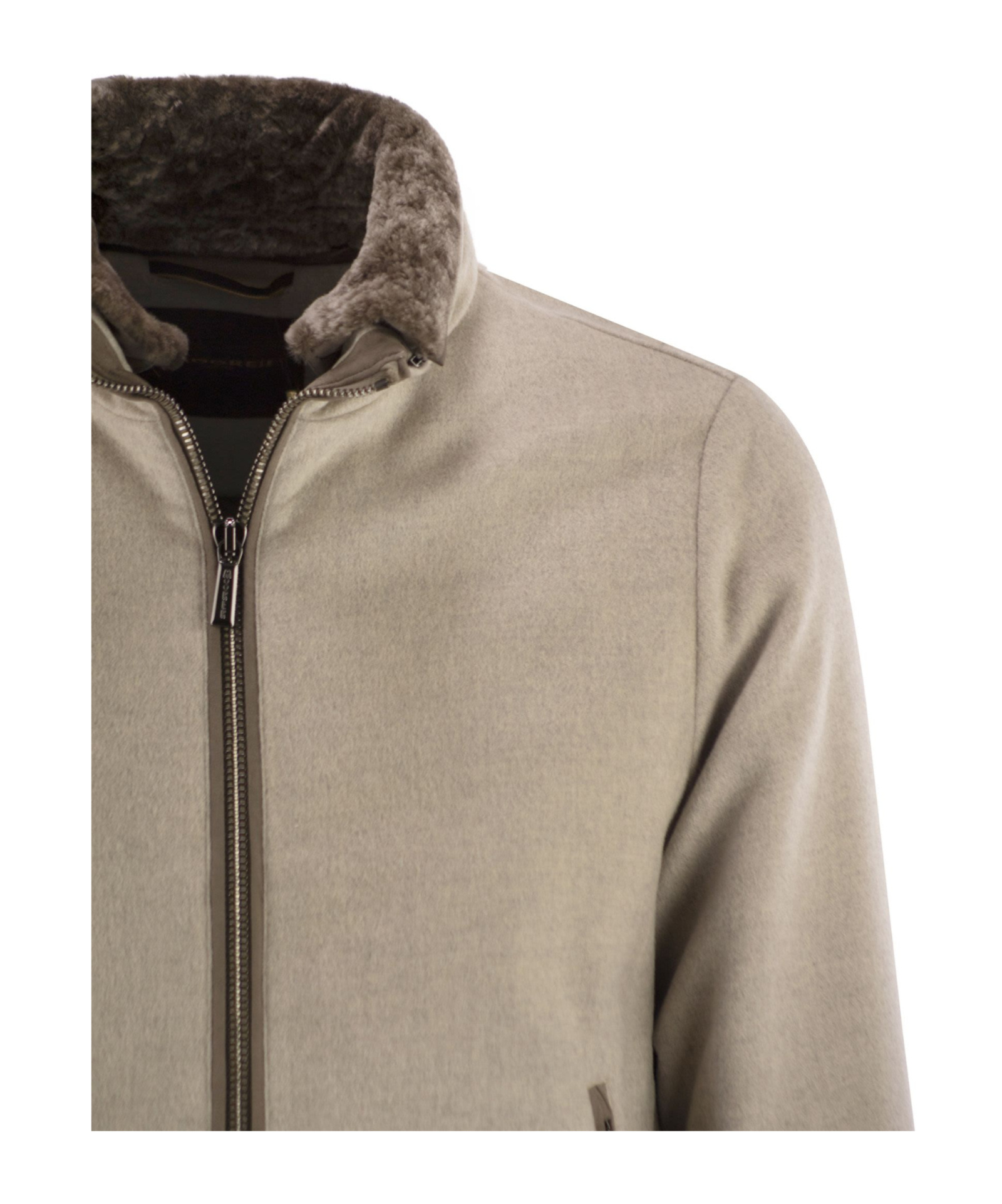 Moorer Long-sleeved Down Jacket In Brown