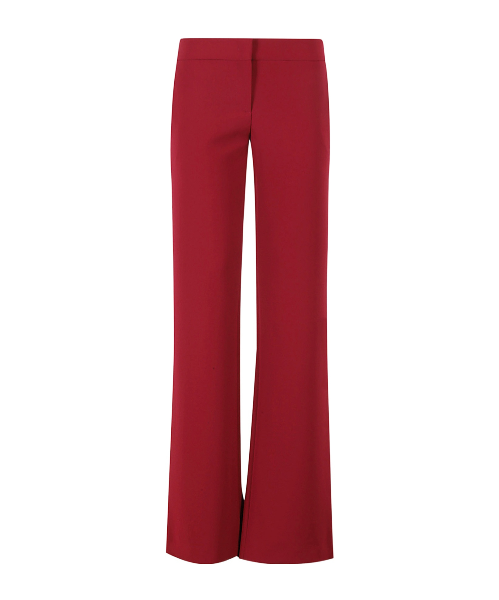 Moschino Stretch Crepe Flared Pants In Red
