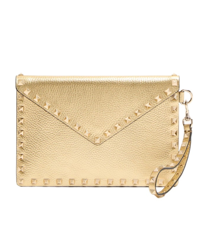 Valentino Rectangular Clutch In Nude