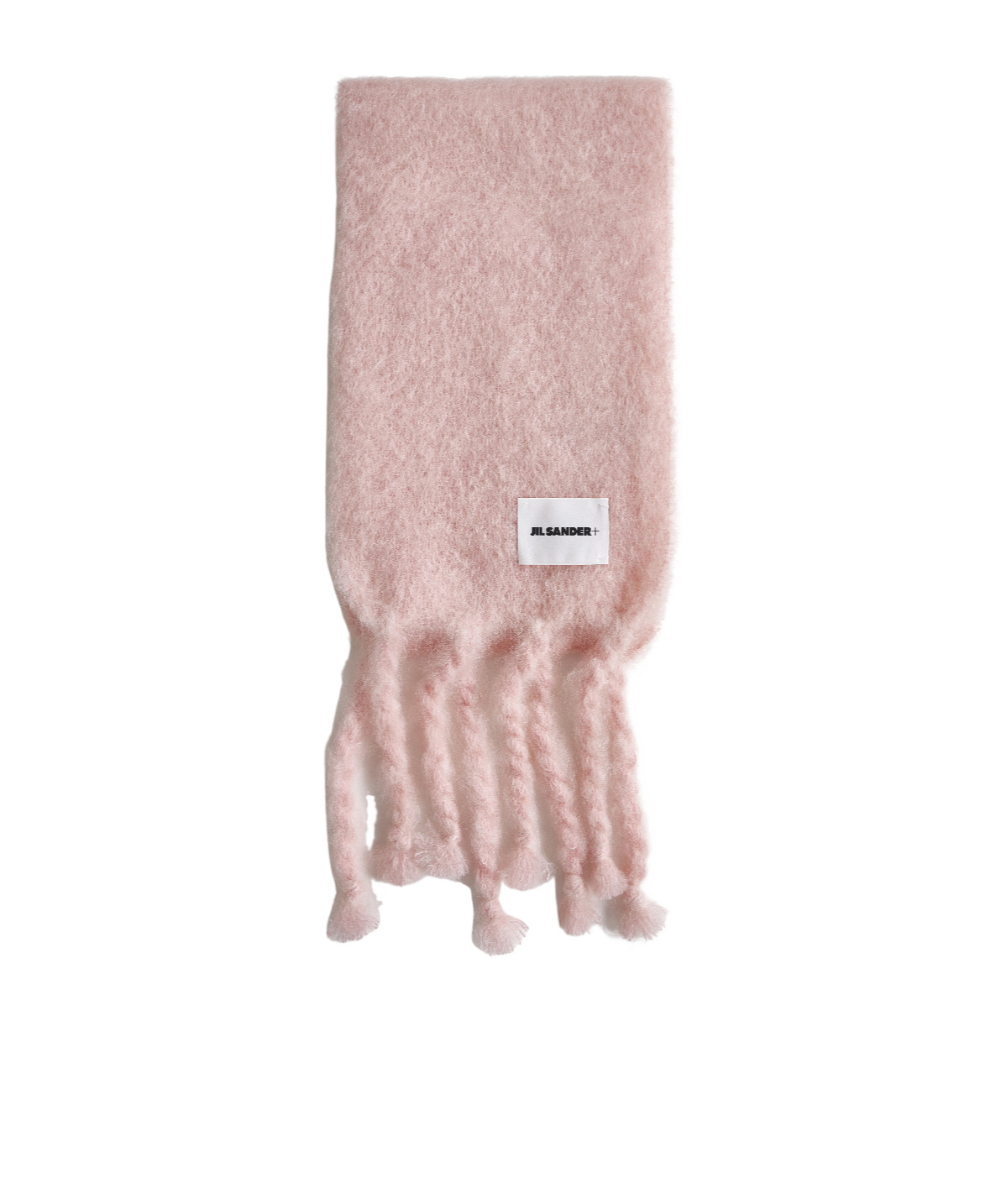 Jil Sander Pink Mohair And Wool Blend Scarf