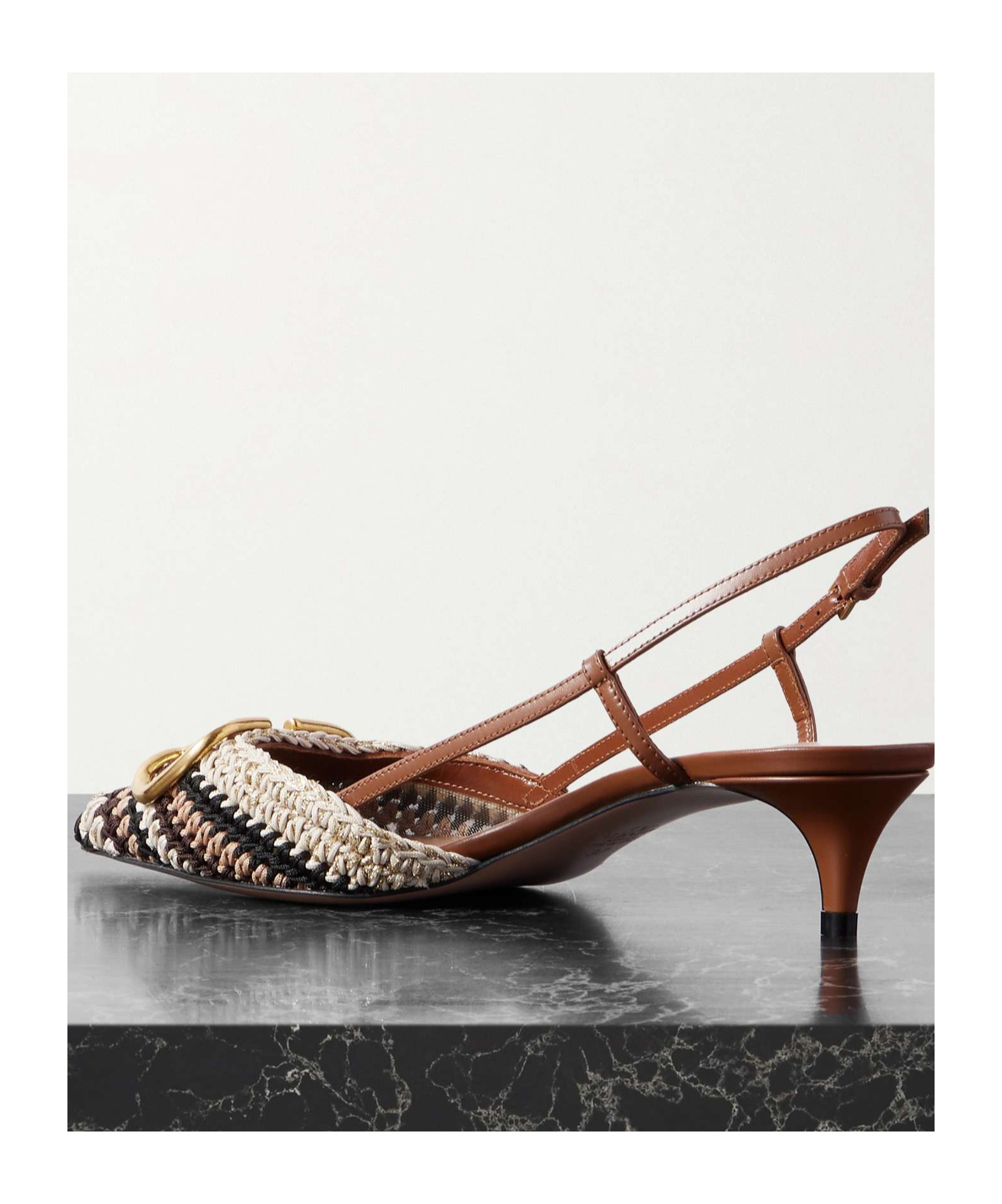 Valentino Crocheted High-heeled Sandals