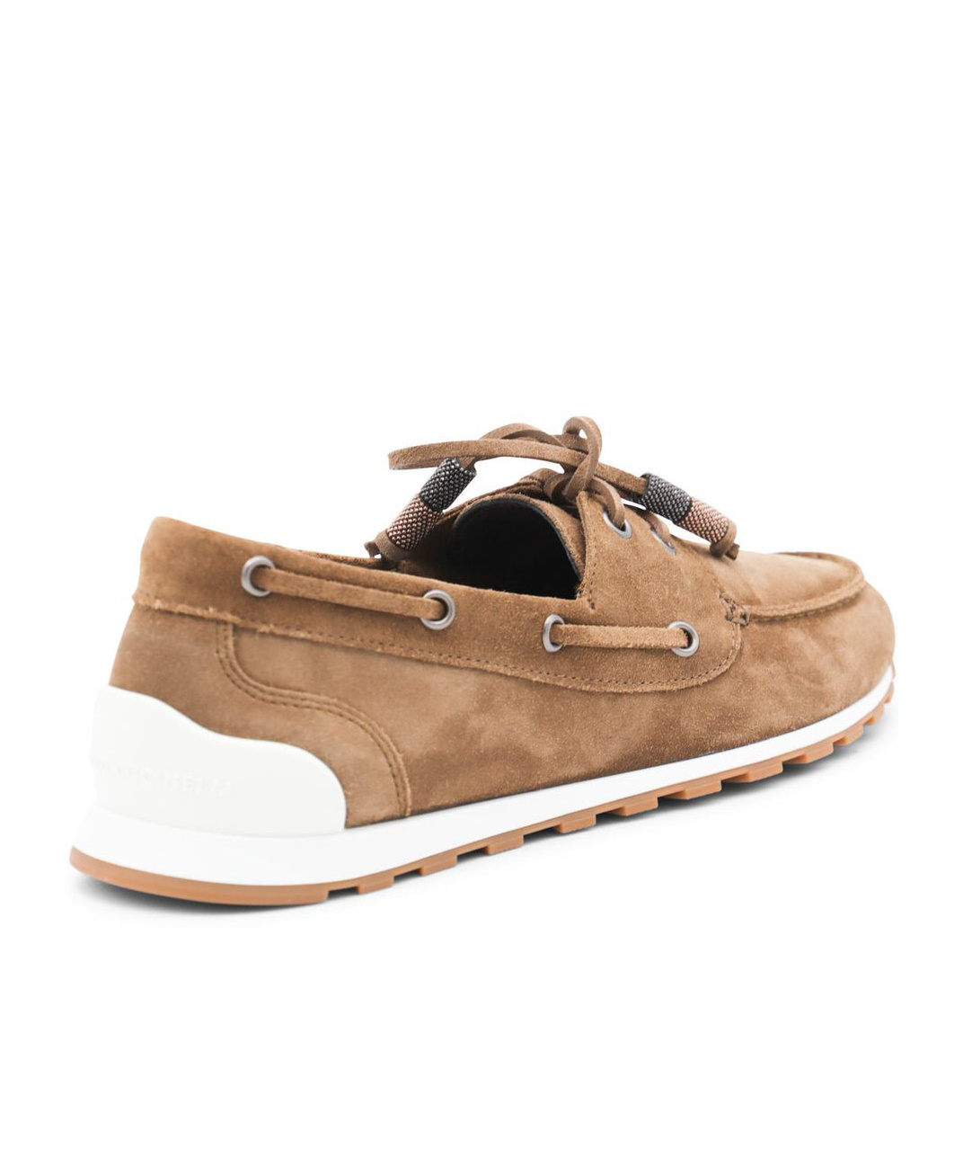 Brunello Cucinelli Loafers With Suede Finish And Rubber Sole In Brown