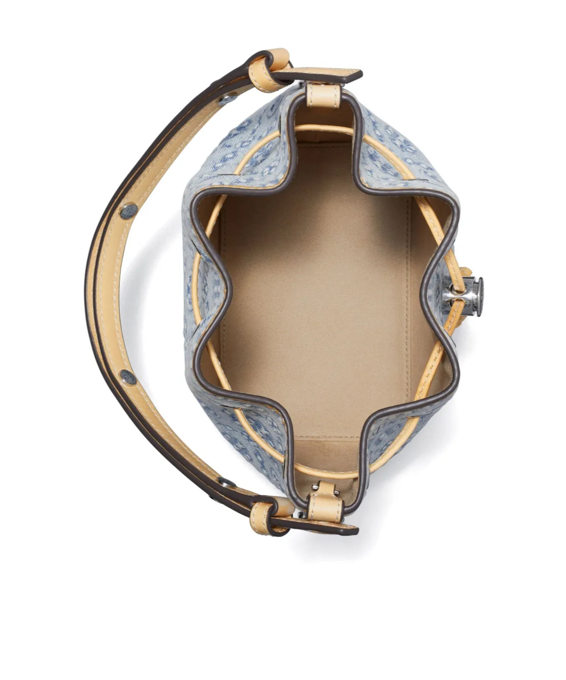 Shop Tory Burch T Monogram Bucket Bag In Blue