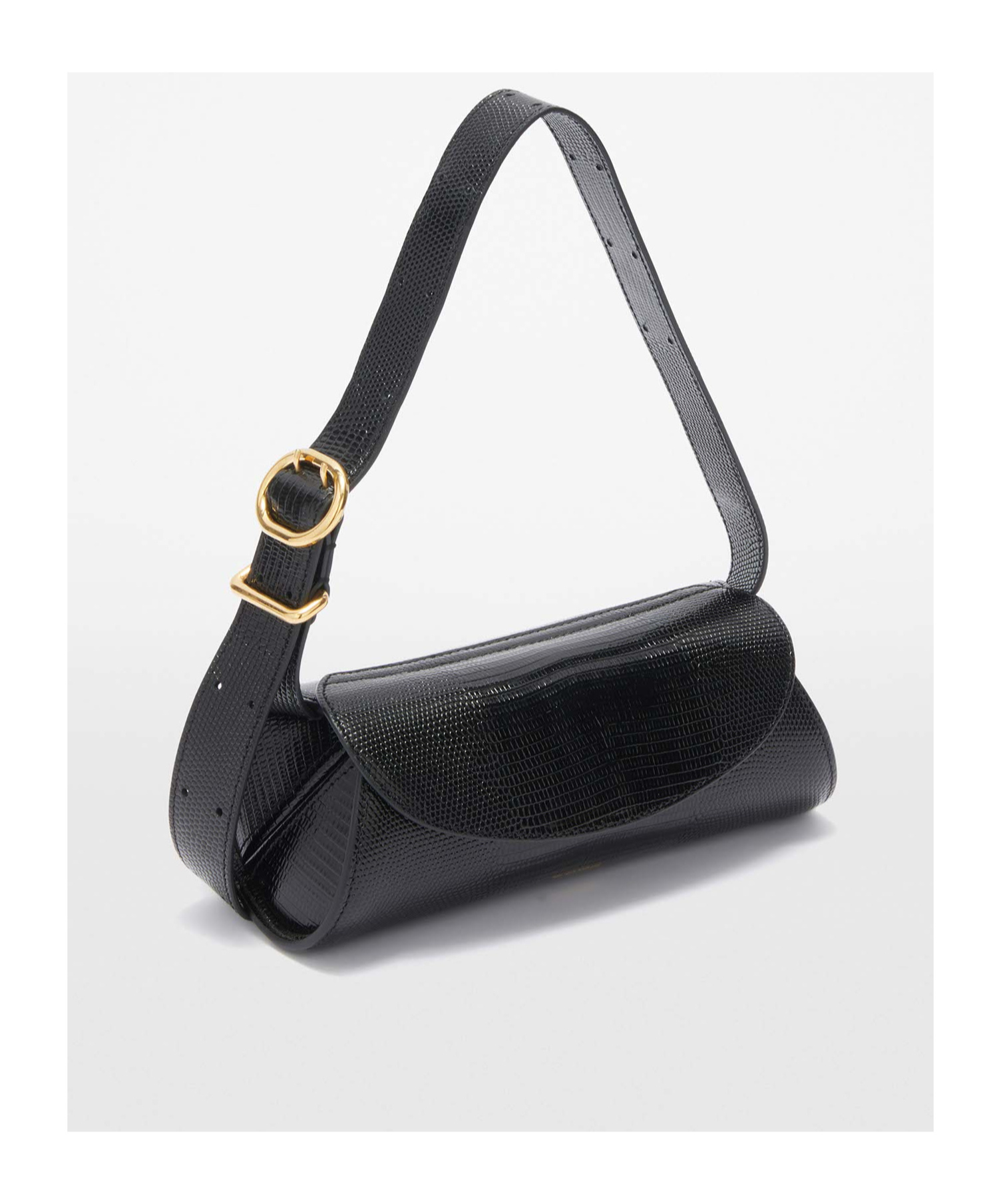 Jil Sander Large Cannolo Foldover Top Shoulder Bag In Black