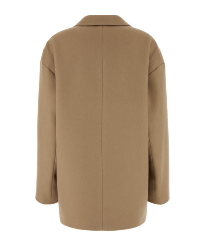 Celine Lapel Long-sleeved Coat In Brown