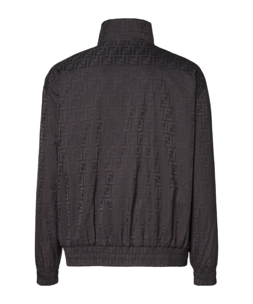 Fendi Ff Bomber Jacket In Nylon In Black