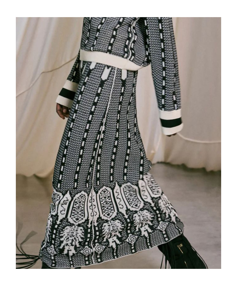Johanna Ortiz Energy Matrix Midi Skirt In Black