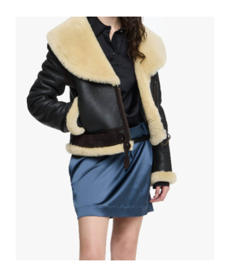 Jw Anderson J. W. Anderson Leather Aviator Jacket In Brown
