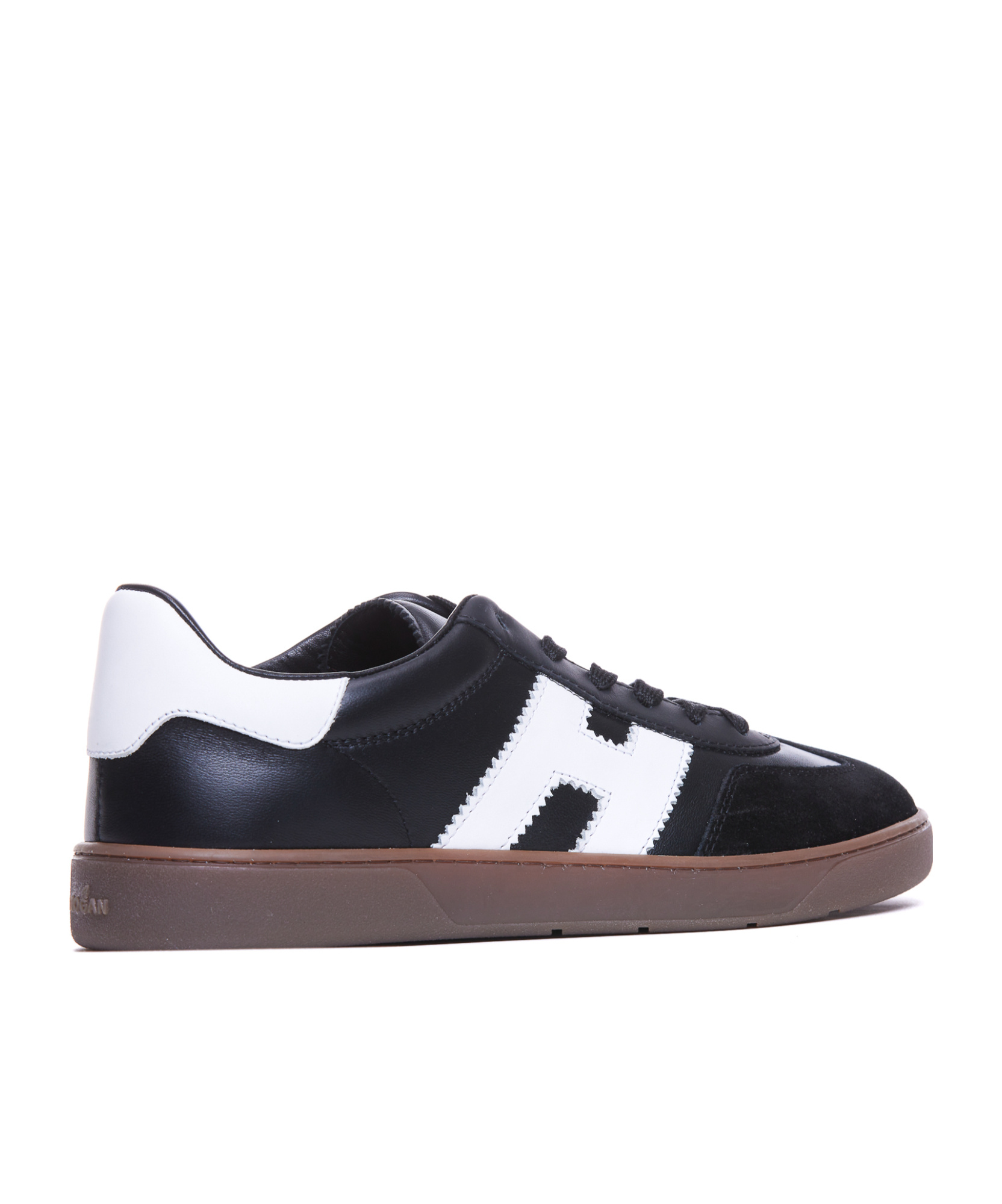 Hogan Round Head Low-cut Casual Shoes In Black