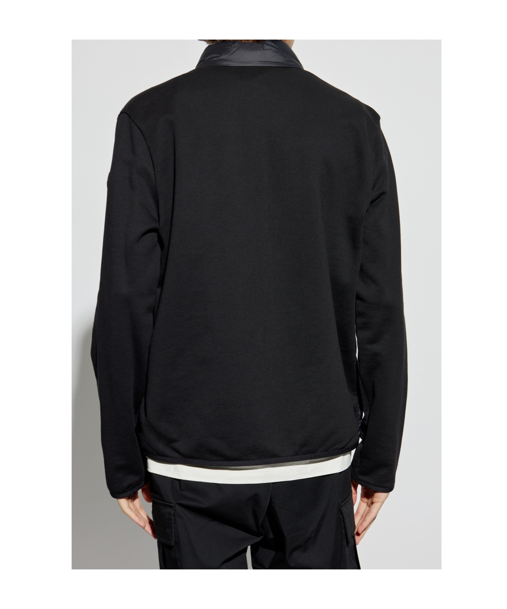 Moncler Long-sleeved Cardigan In Black