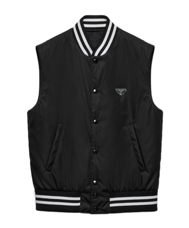 Prada Re-nylon Vest In Black