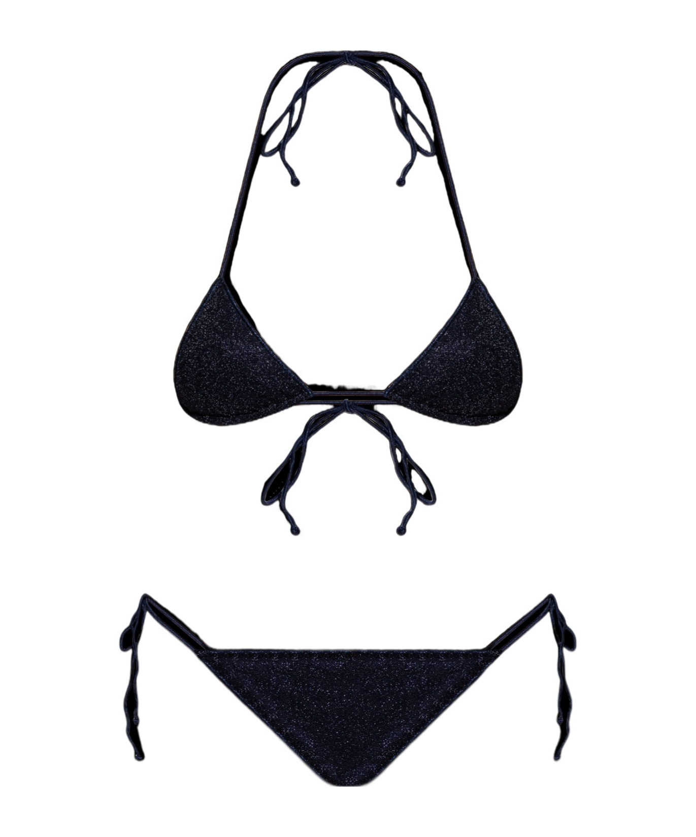 Oseree Strap Bikini Two-piece Set In Black