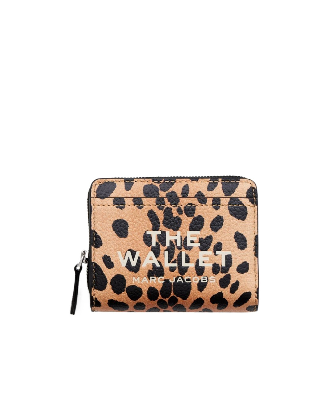 Marc Jacobs The Cheetah Leather Mini Compact Wallet In Nude