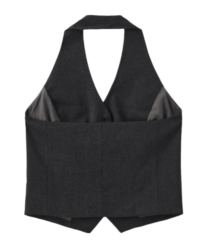 Marissa Chiara Button Vest In Black