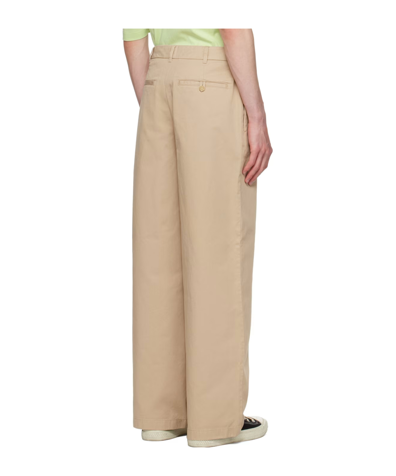 Acne Studios Face Logo-appliqué Wide-leg Trousers In Brown