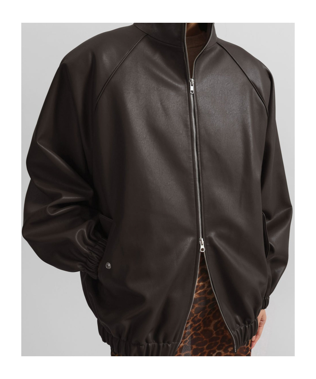 The Frankie Shop Senta Faux Leather Bomber
