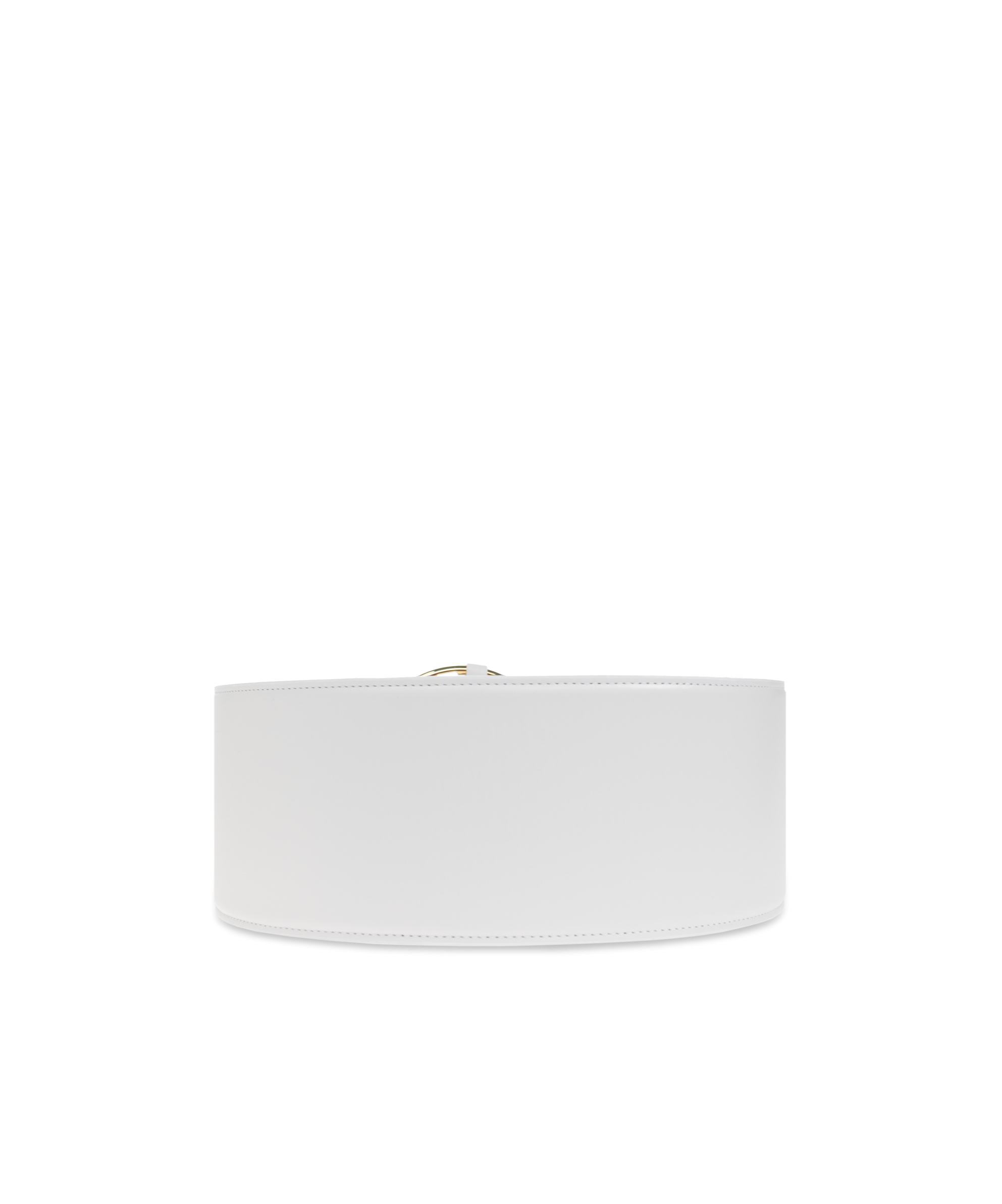 Alaïa Wide Round Buckle Belt In White