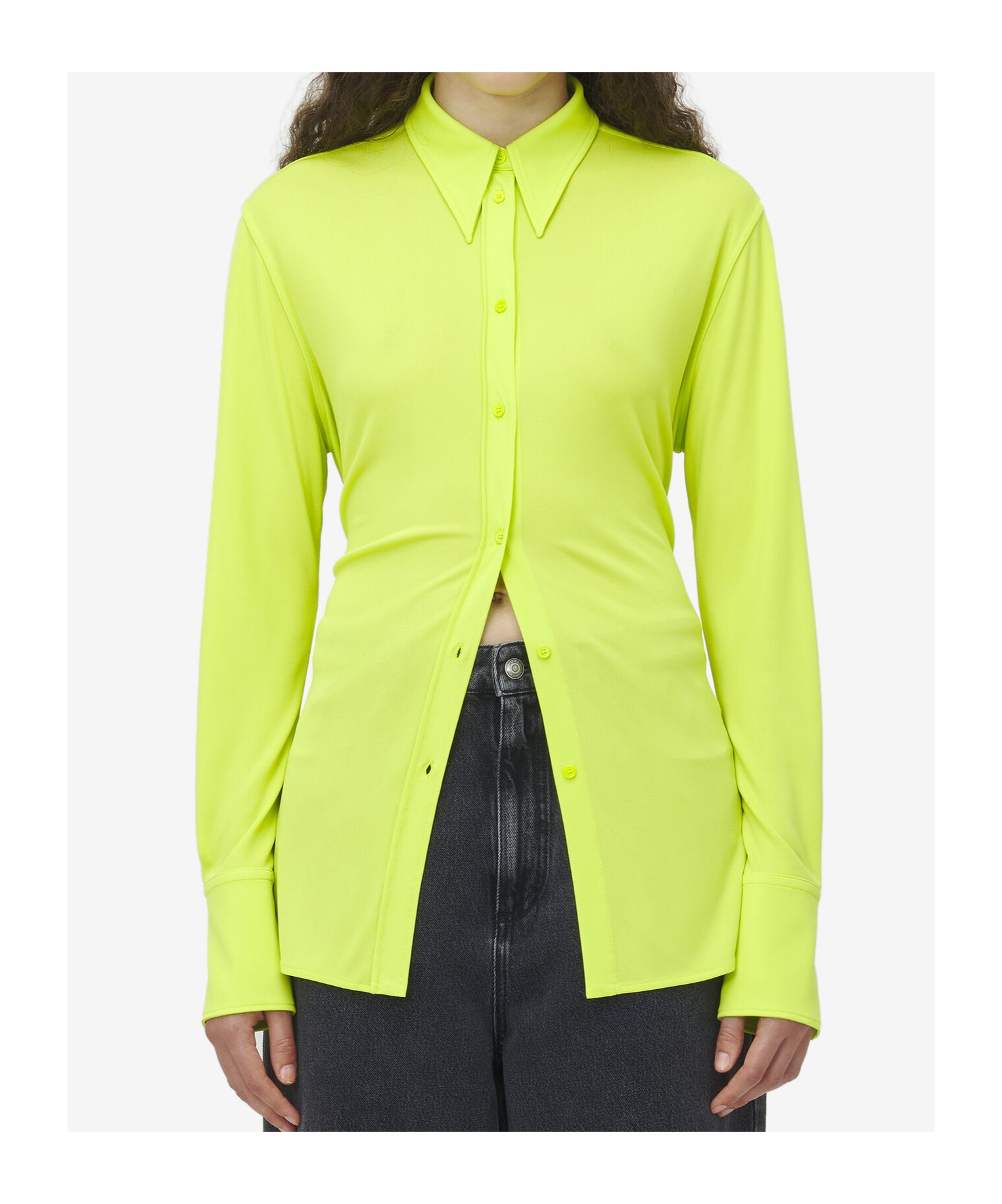Alexander Mcqueen Long-sleeved Shirt In Yellow