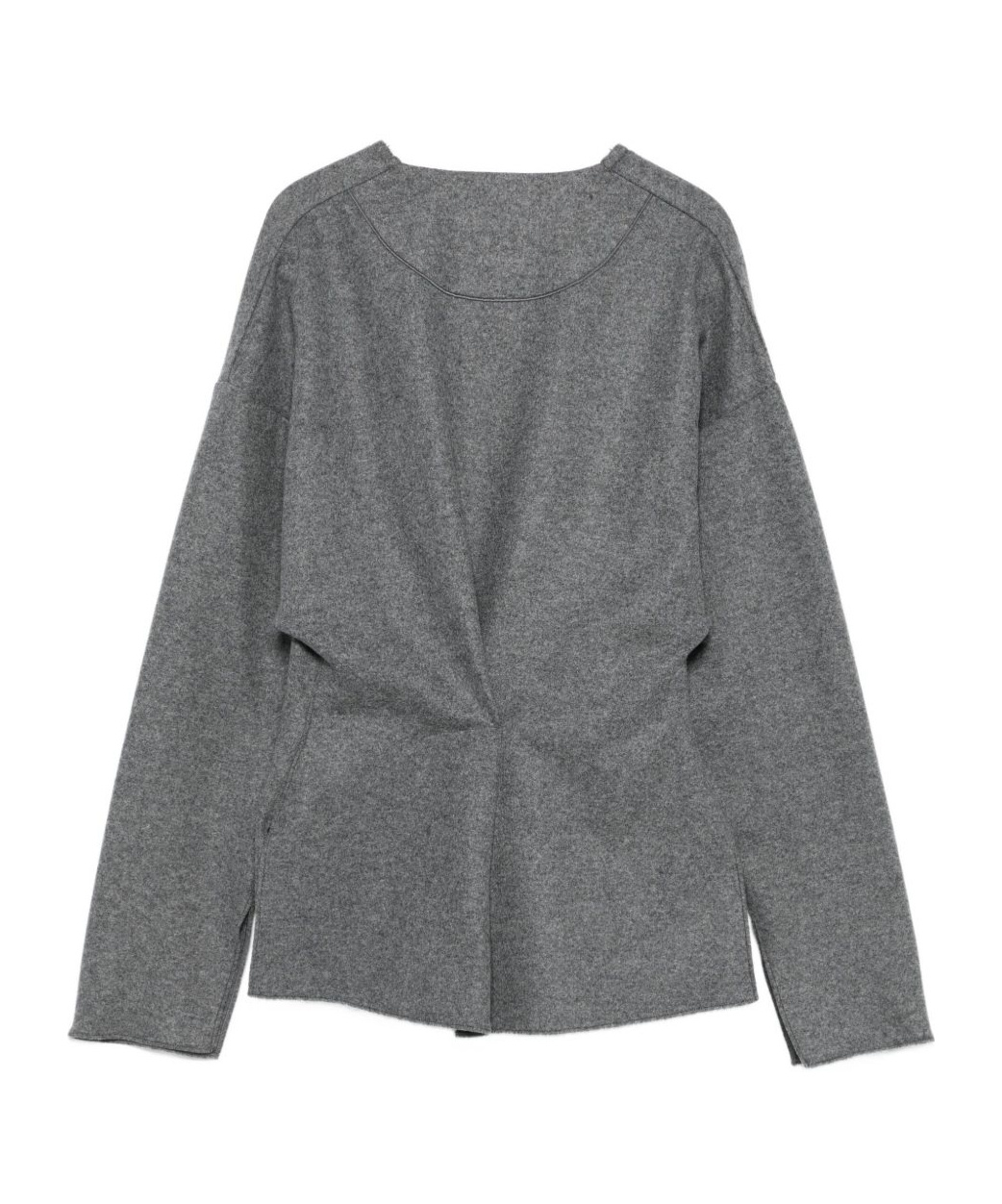 Victoria Beckham Long-sleeved Sweater In Gray