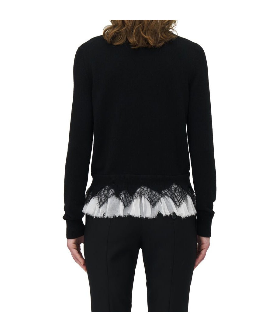 Alexander Mcqueen Cobweb Lace Jumper In Black