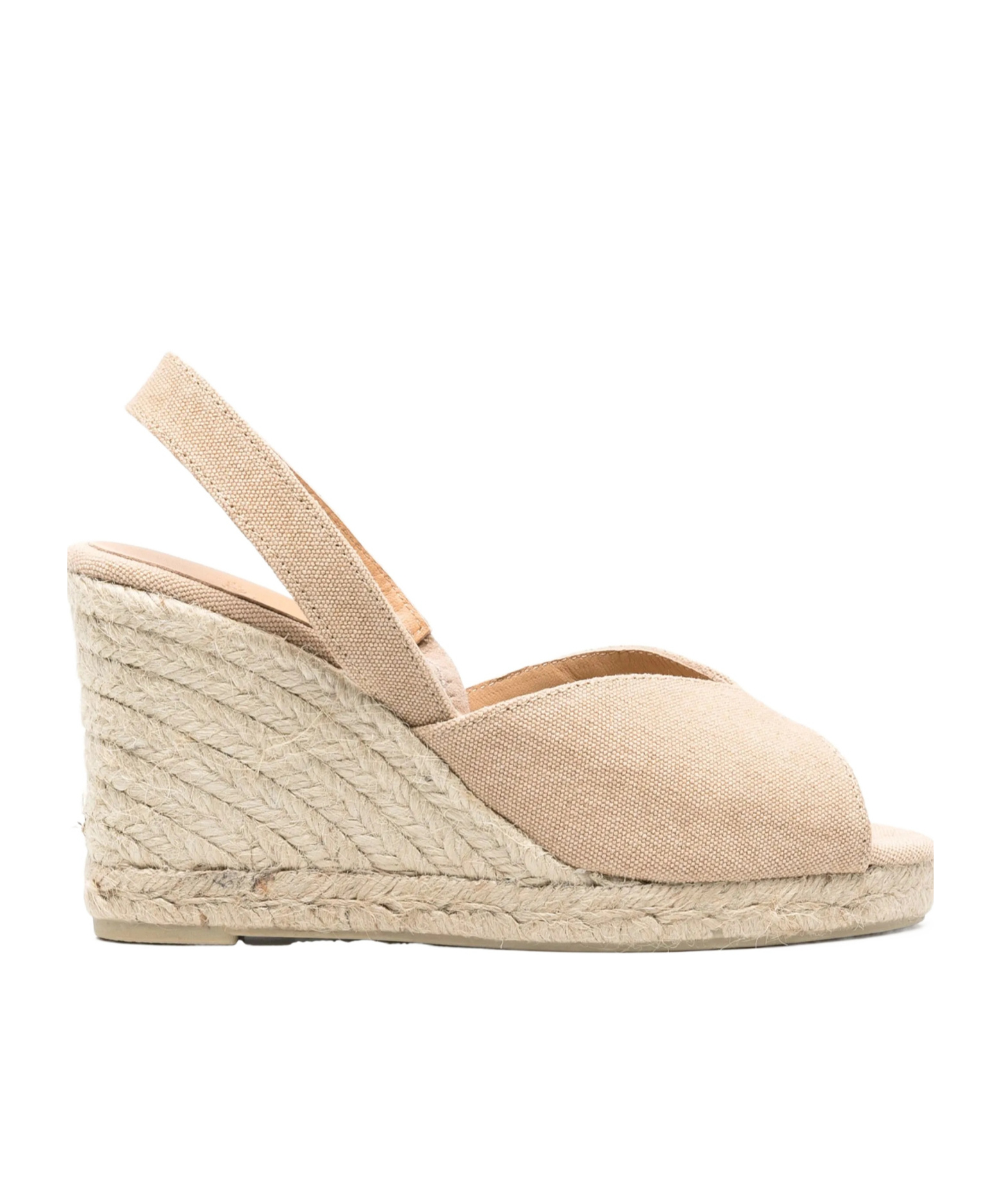Castaã±er Castañer Brisa Slingback Peep Toe Wedge Espadrilles In Brown