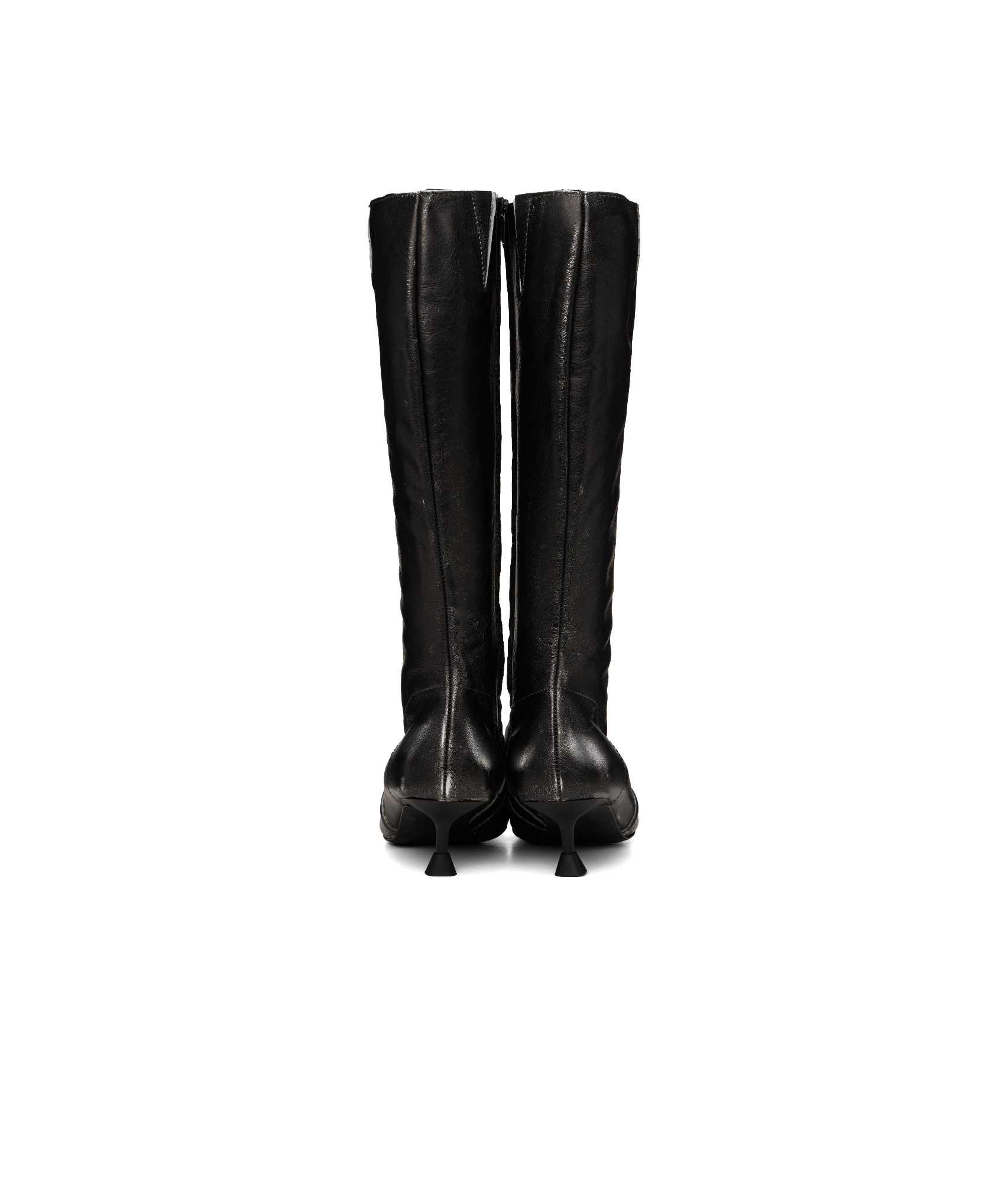 Miista Square-toed Boots In Black