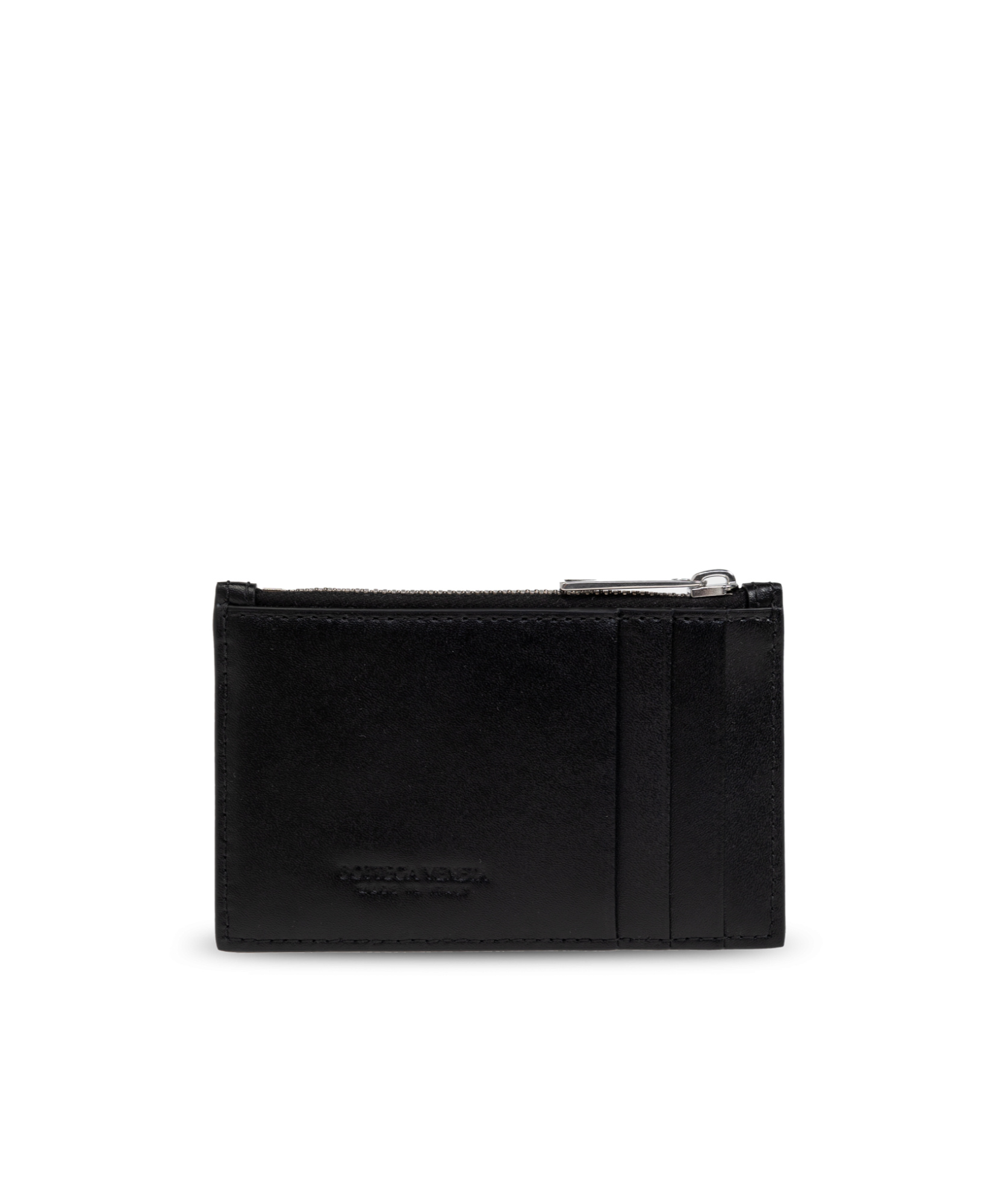 Bottega Veneta Woven Card Bag In Black