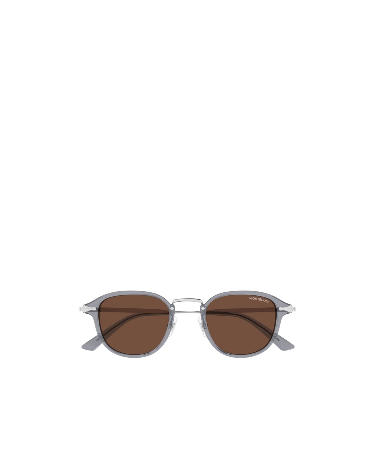Montblanc Transparent Round-frame Sunglasses In Green