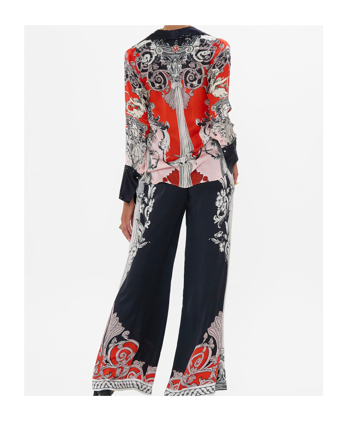 Camilla Pyjama Shirt Mark Of Medusa In Multicolor