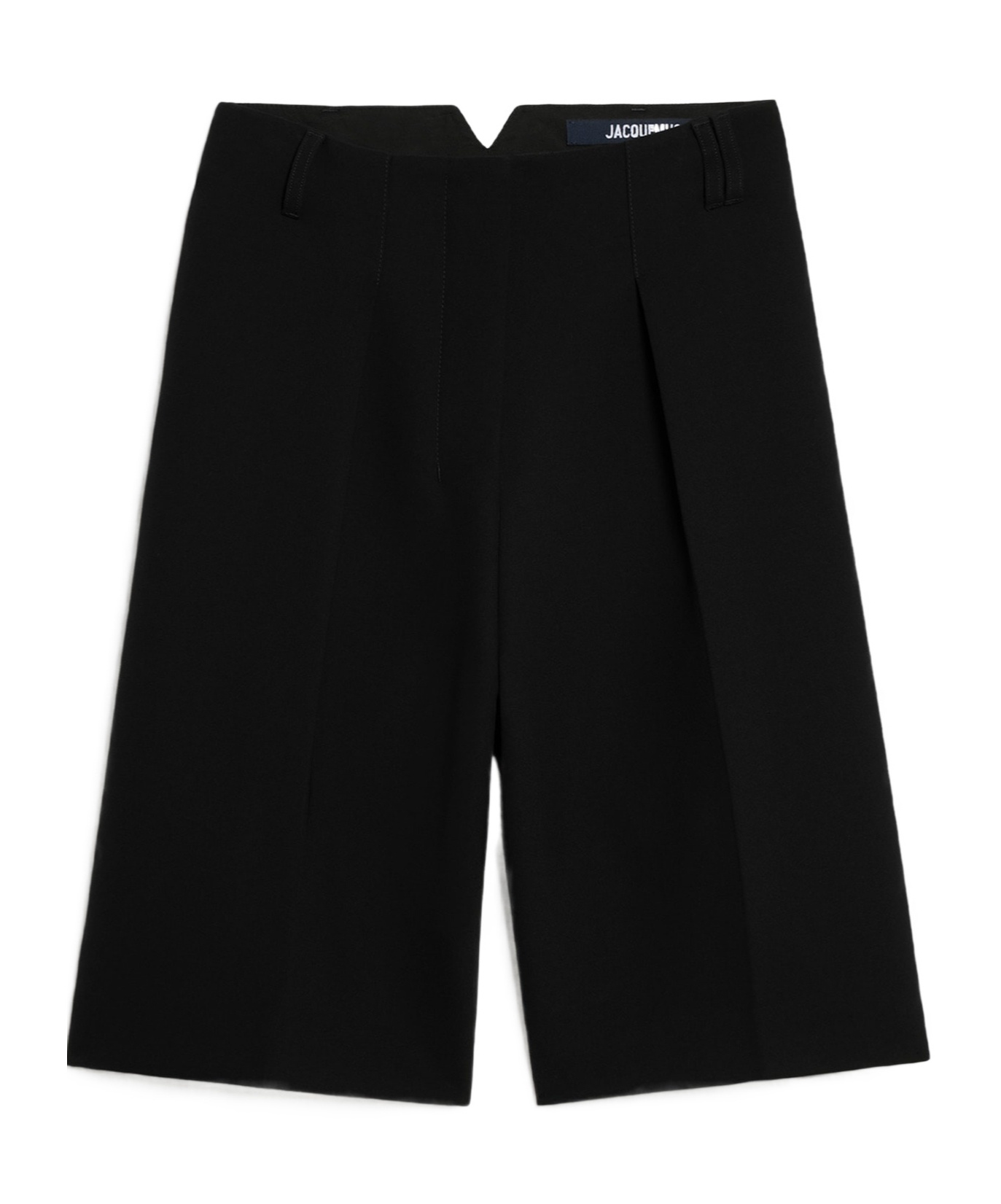 Jacquemus Curved Bermudas In Black
