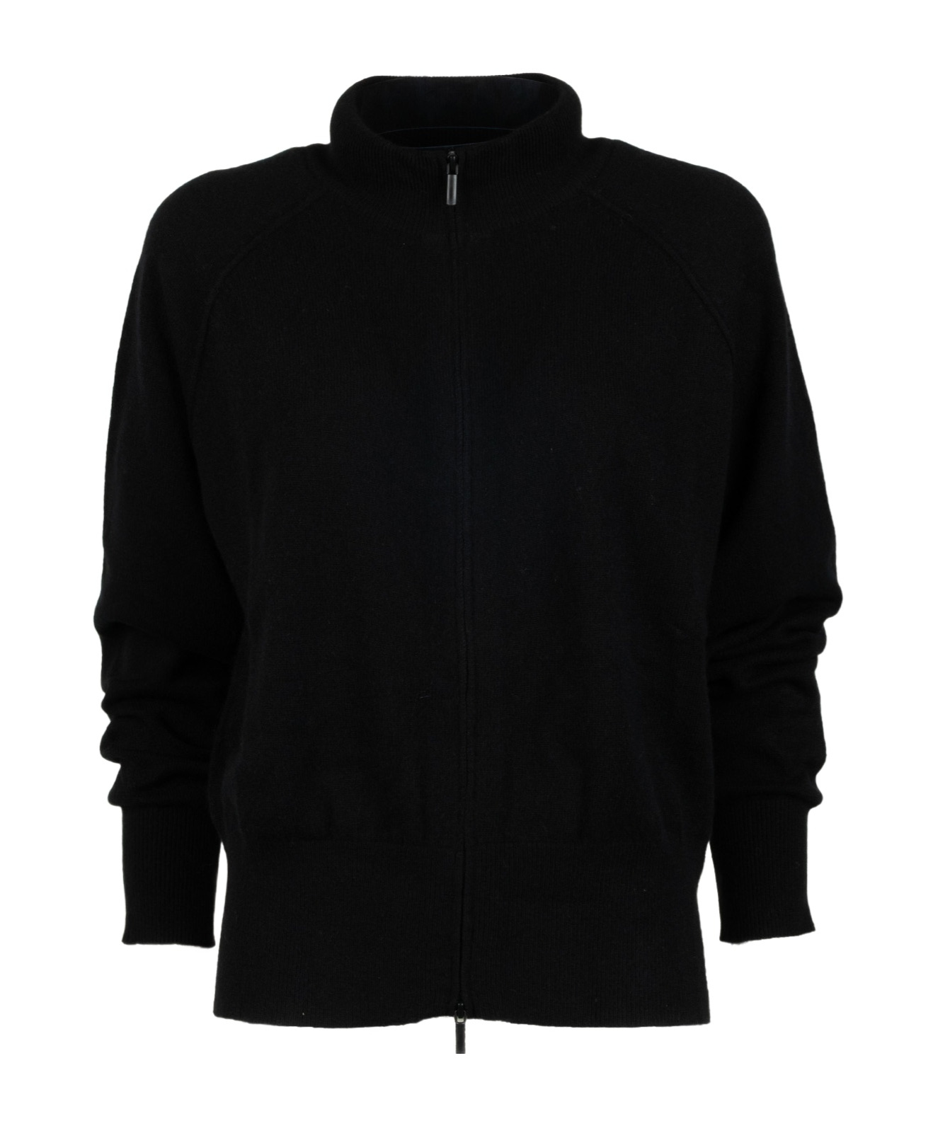 Marella Long-sleeved Zipper Cardigan In Black