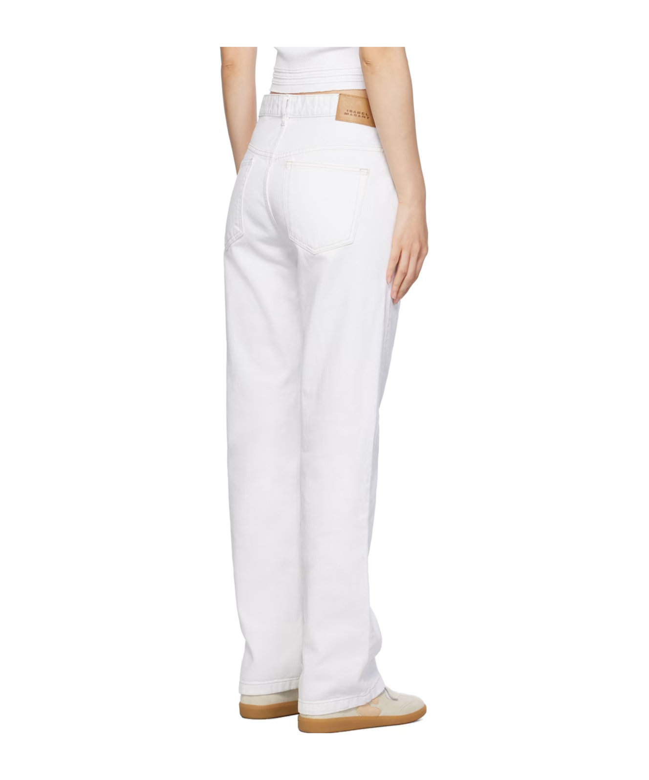 Isabel Marant Belt-loop Jeans In White