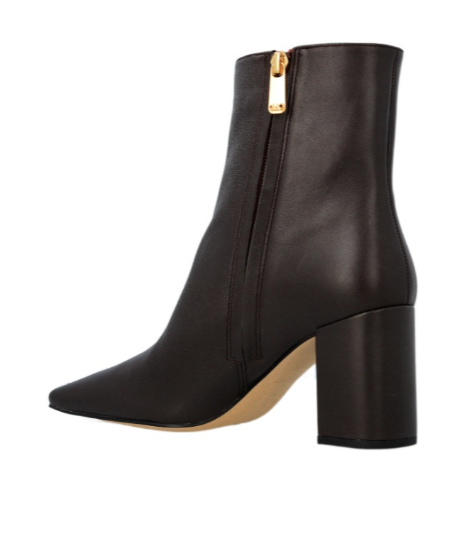 Michael Michael Kors 75mm Elise Leather Boots In Brown