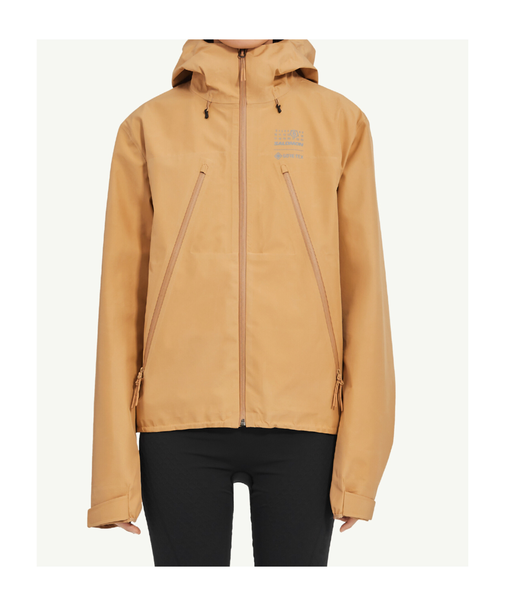 Shop Mm6 Maison Margiela Mm6 X Salomon Gore-tex Hooded Windbreaker In Nude